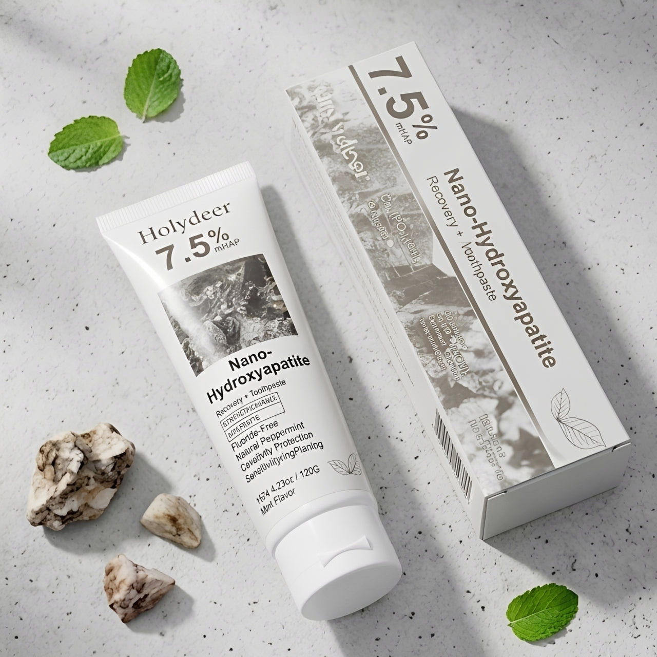 Holydeer Recovery Toothpaste | 7.5% Nano-Hydroxyapatite For Enamel Repair & Whitening - 120Gram