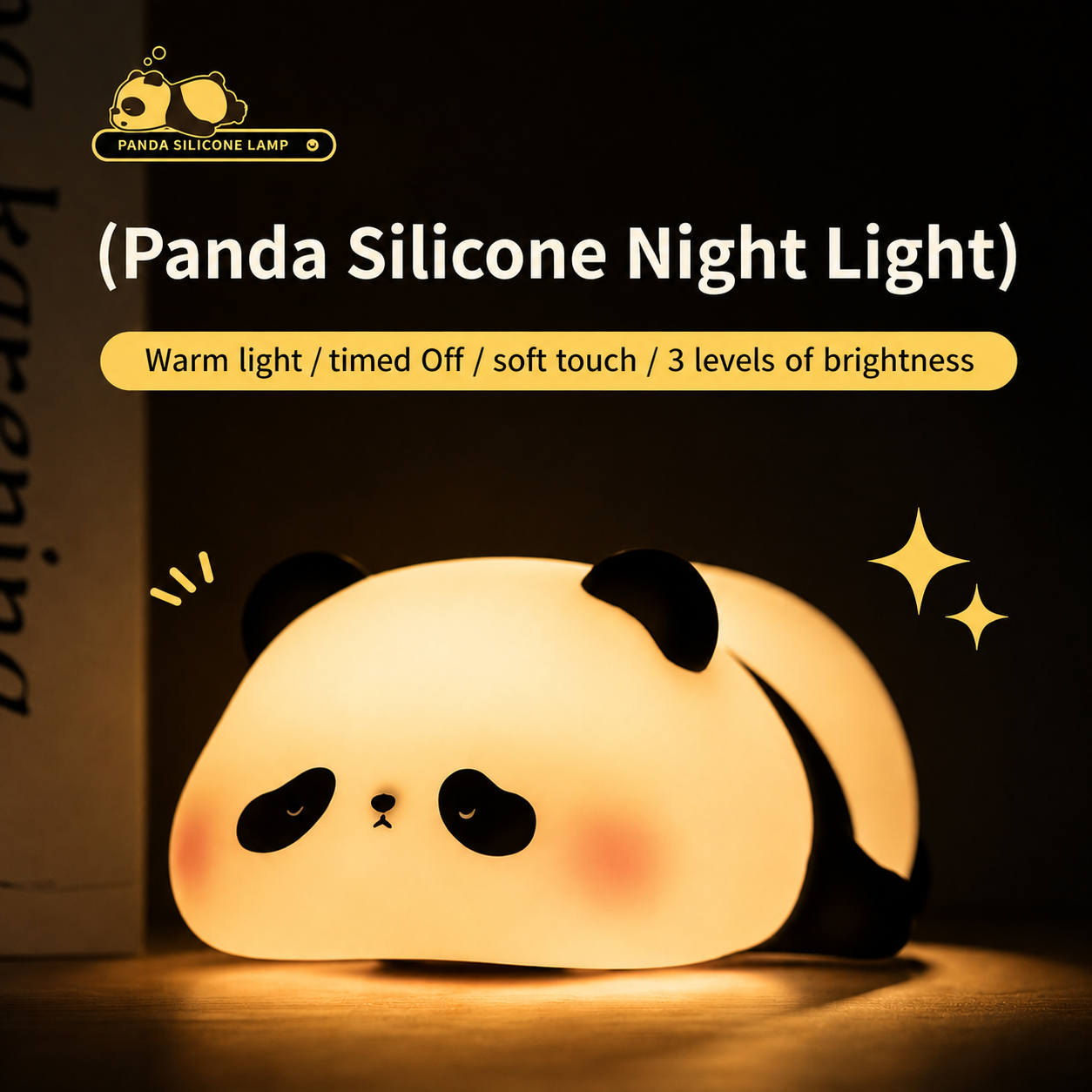 Rechargeable Panda Lamp | Cute Panda Night Light | Soft Silicon Lamp For Room Decoration | Panda Lamp