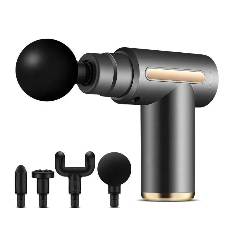 4-in-1 Massage Gun | Deep Tissue Percussion Massager with 4 Attachments | Handheld Electric Muscle Therapy Device