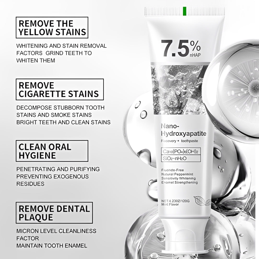 Holydeer Recovery Toothpaste | 7.5% Nano-Hydroxyapatite For Enamel Repair & Whitening - 120Gram