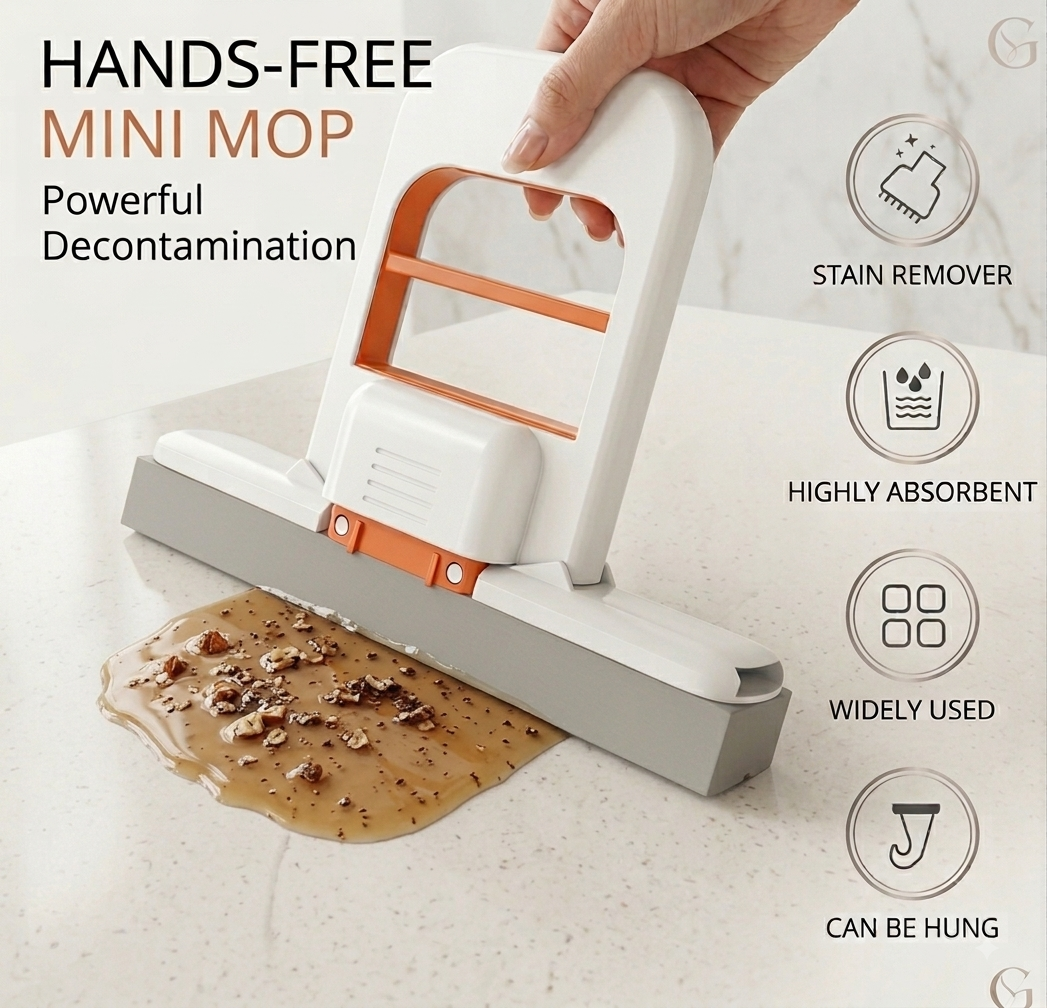 5-in-1 Ultimate Kitchen Cleaning & Sink Organizer Bundle – Faucet Extender, Soap Dispensing Scrubber, Faucet Caddy Rack, Splash Guard with suction cups & Mini Hand Squeeze Mop