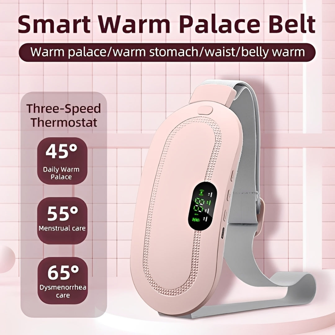 Heating Pad Women Period Pain Cramp Relief Belt Portable Menstrual Heating Pad With 3 Heat Levels And 4 Modes Electric Belt Massage (Random Color)